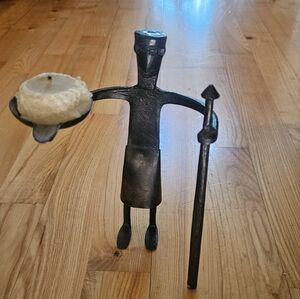 Hand forged iron sculpture